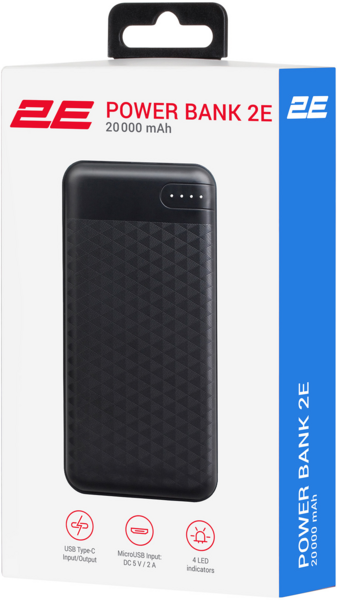 Портативний акумулятор 2Е 20000mAh Type-C, USB-А, Black (2E-PB2004-BLACK) фото 5 Портативний акумулятор 2Е 20000mAh Type-C, USB-А, Black (2E-PB2004-BLACK) фото 5