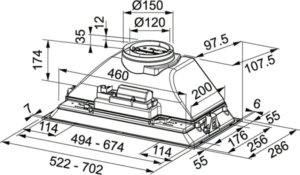 Вбудована витяжка Franke Inca Smart FBI 525 XS (305.0599.507) фото 5