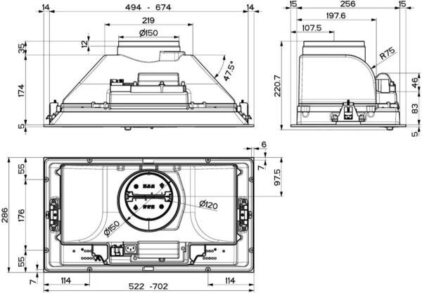 Вбудована витяжка Franke Inca Smart FBI 525 XS HCS (305.0599.509) фото 2