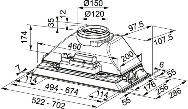 Вбудована витяжка Franke Inca Smart FBI 525 XS HCS (305.0599.509) фото 3