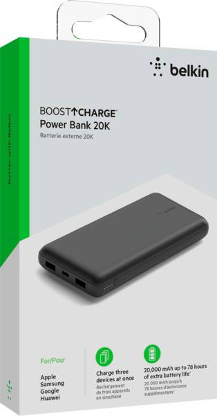 Портативний акумулятор Belkin 10000mAh, 15W Dual Black (BPB011BTBK) фото 3 Портативний акумулятор Belkin 10000mAh, 15W Dual Black (BPB011BTBK) фото 3