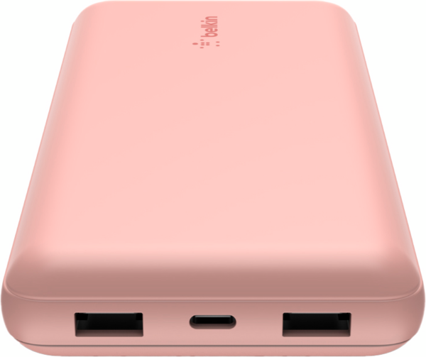 Портативний акумулятор Belkin 20000mAh 15W, Dual USB-A, USB-C Rose Gold
(BPB012BTRG) фото 4