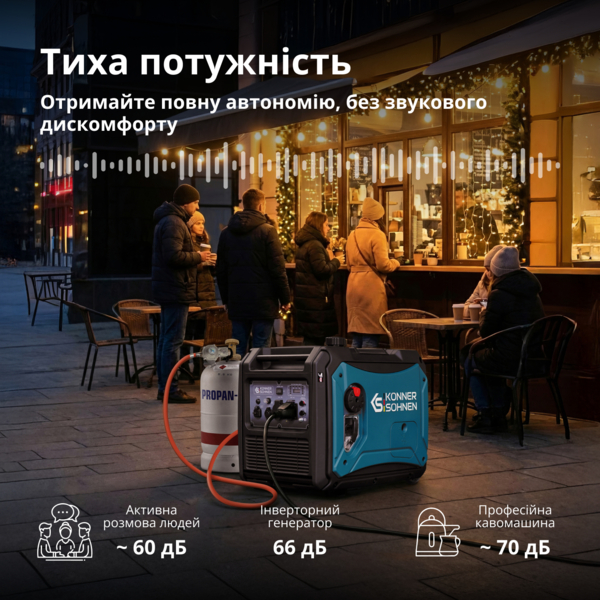 Генератор газово-бензиновий інверторний Konner&Sohnen KS 4000iEG S, 230В, 4.0кВт (KS4000iEGS) фото 4 Генератор газово-бензиновий інверторний Konner&Sohnen KS 4000iEG S, 230В, 4.0кВт (KS4000iEGS) фото 4