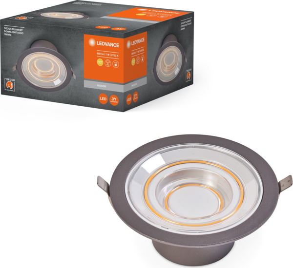 Світильник даунлайт Ledvance Led 7Вт 650Лм 2700K 166мм Decor Filament Downlight
Echo алюміній (4058075833951) фото 3 Світильник даунлайт Ledvance Led 7Вт 650Лм 2700K 166мм Decor Filament Downlight
Echo алюміній (4058075833951) фото 3