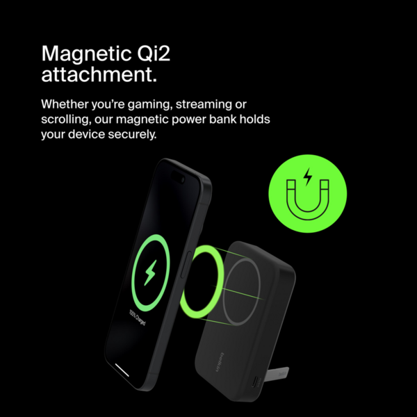 Портативний акумулятор Belkin 10000mAh MagSafe Wireless Qi2 Black (BPD008BTBK) фото 11