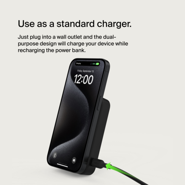 Портативний акумулятор Belkin 10000mAh MagSafe Wireless Qi2 Black (BPD008BTBK) фото 8