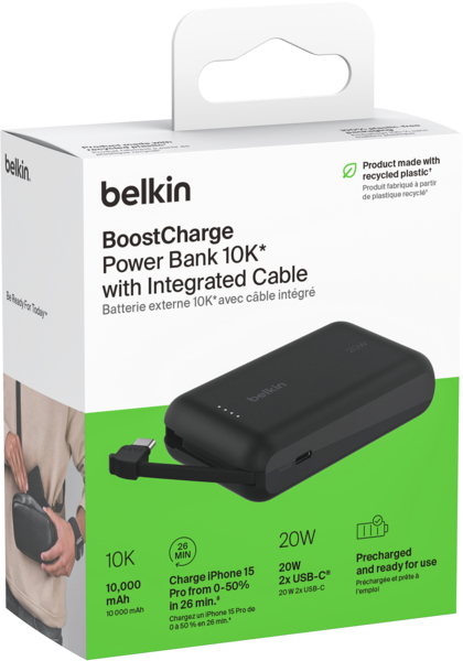 Портативний акумулятор Belkin 10000mAh, 20W, USB-C, Black (BPB021HQBK) фото 9 Портативний акумулятор Belkin 10000mAh, 20W, USB-C, Black (BPB021HQBK) фото 9