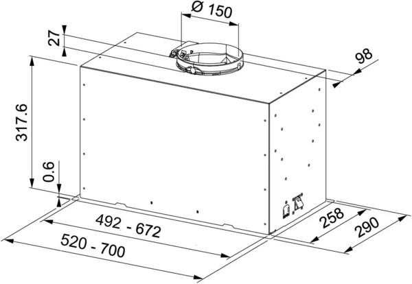 Вбудована витяжка Franke FBFE LG A52 Basic (305.0729.554) фото 3
