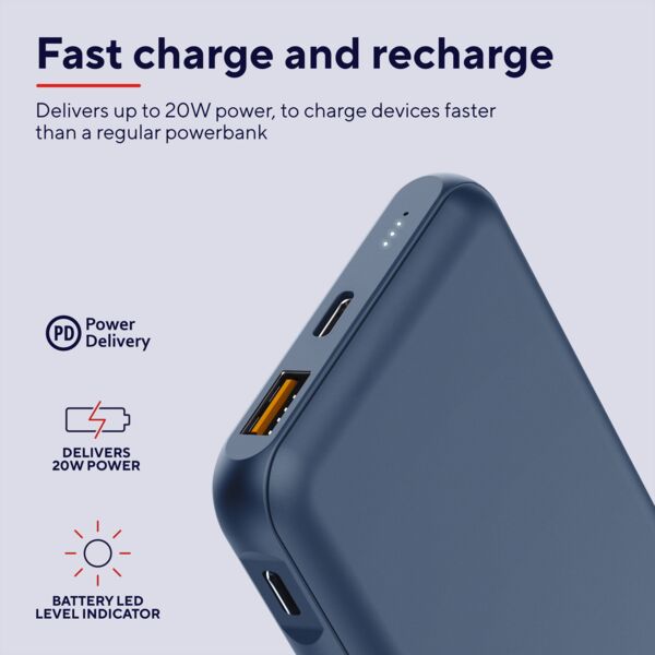 Портативний зарядний пристрій Trust Redoh, 10000mAh 18W Blue (25032_TRUST) фото 8