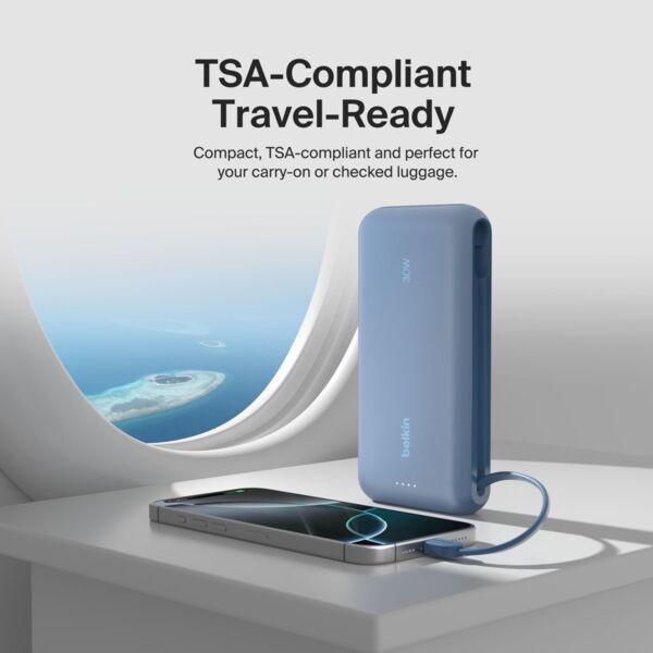 Портативний акумулятор Belkin 20000mAh, 30W USB-C Blue (BPB024HQBL) фото 14