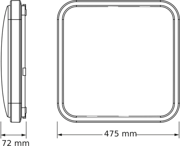 Світильник Osram Ceiling Skyne 48х48 см, квадратний, 72 Вт, 4000 До
(4099854663901) фото 3