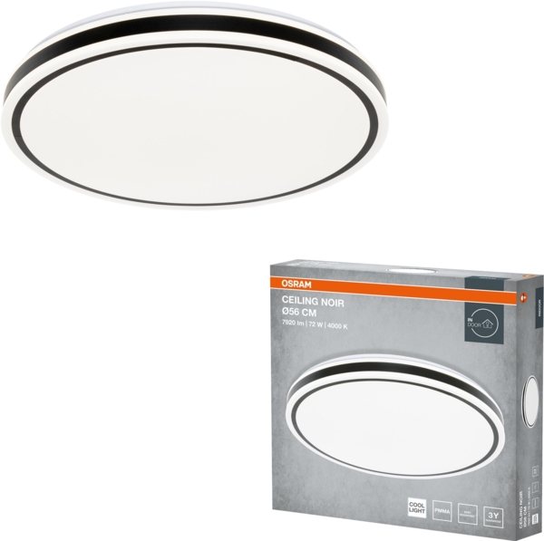 Світильник Osram Ceiling Noir 60 см, круглий, 72 Вт, 4000 К (4099854664281) фото 3 Світильник Osram Ceiling Noir 60 см, круглий, 72 Вт, 4000 К (4099854664281) фото 3