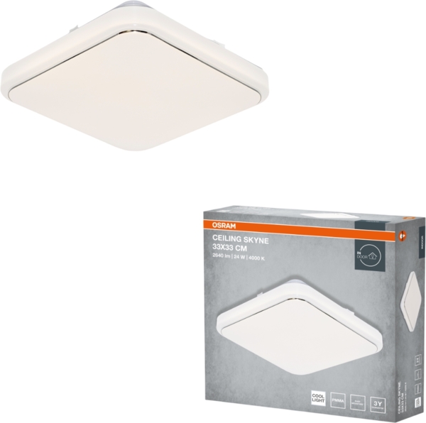 Світильник Osram Ceiling Skyne 33х33см,квадратний,24Вт,4000К (4099854663826) фото 4