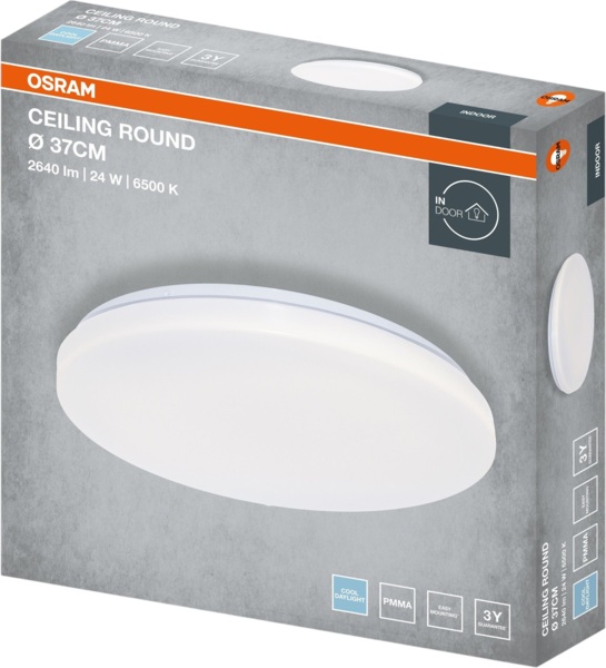 Світильник накладний Osram Ceiling Round 24 Вт, 6500 K, 2640 Лм (4099854647765) фото 3 Світильник накладний Osram Ceiling Round 24 Вт, 6500 K, 2640 Лм (4099854647765) фото 3