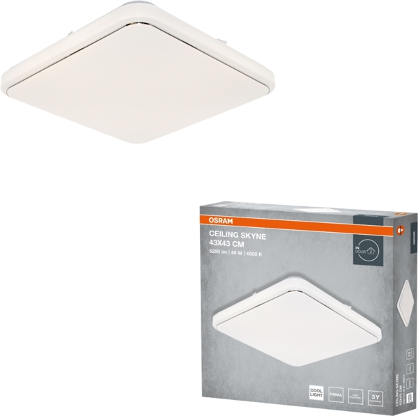 Світильник Osram Ceiling Skyne 43х43 см, квадратний, 48 Вт, 4000 К
(4099854664779) фото 3 Світильник Osram Ceiling Skyne 43х43 см, квадратний, 48 Вт, 4000 К
(4099854664779) фото 3