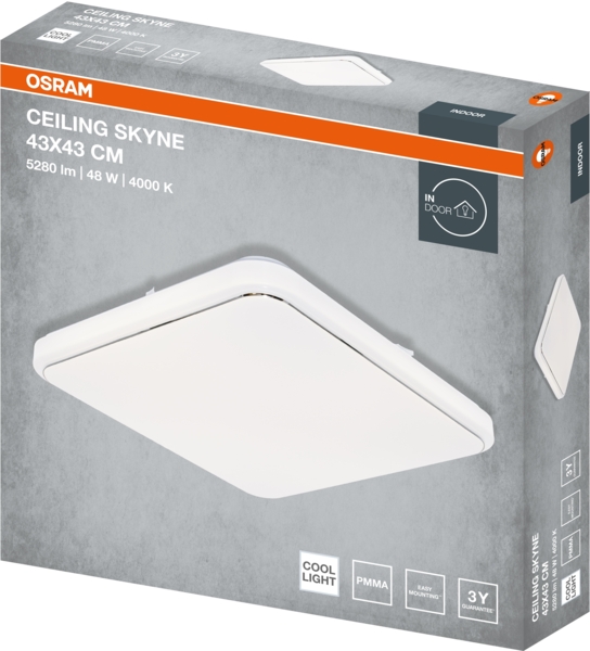 Світильник Osram Ceiling Skyne 43х43 см, квадратний, 48 Вт, 4000 К
(4099854664779) фото 2 Світильник Osram Ceiling Skyne 43х43 см, квадратний, 48 Вт, 4000 К
(4099854664779) фото 2