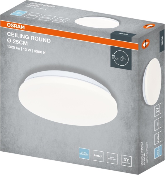 Світильник накладний Osram Ceiling Round 12 Вт, 6500 К, 1320 Лм (4099854647178) фото 2