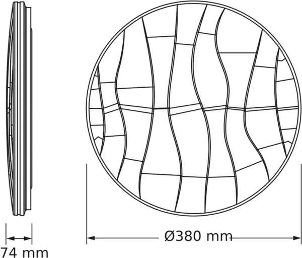 Світильник Osram Ceiling Pavo, круглий, 38 см, 24 Вт, 4000 К (4099854663765) фото 4