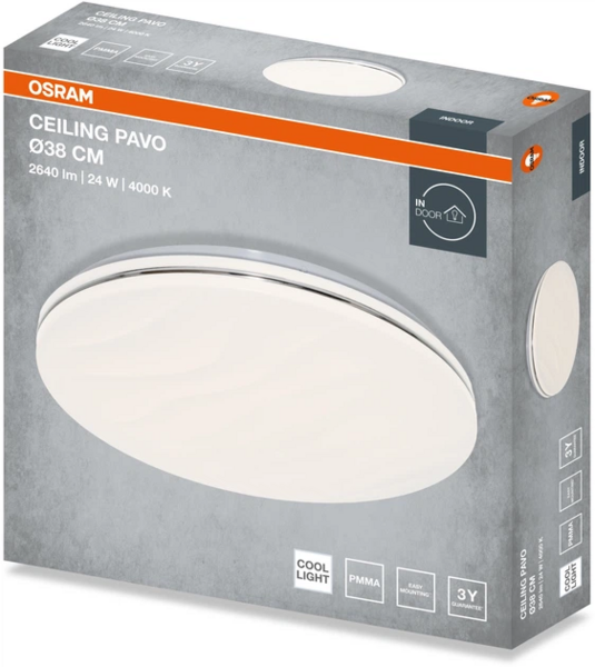 Світильник Osram Ceiling Pavo, круглий, 38 см, 24 Вт, 4000 К (4099854663765) фото 3