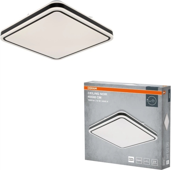 Світильник Osram Ceiling Noir 48x48 см, квадратний, 72 Вт 4000 К (4099854664441) фото 2 Світильник Osram Ceiling Noir 48x48 см, квадратний, 72 Вт 4000 К (4099854664441) фото 2