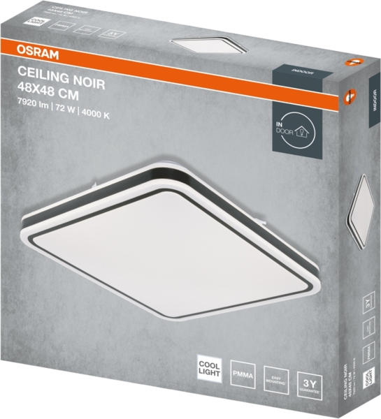 Світильник Osram Ceiling Noir 48x48 см, квадратний, 72 Вт 4000 К (4099854664441) фото 3 Світильник Osram Ceiling Noir 48x48 см, квадратний, 72 Вт 4000 К (4099854664441) фото 3
