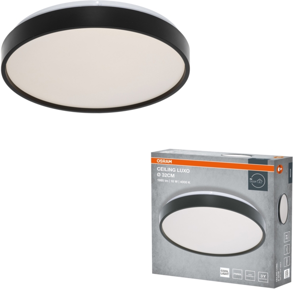 Світильник Osram Ceiling Luxo 18 Вт, 4000 К, чорний (4099854650789) фото 2