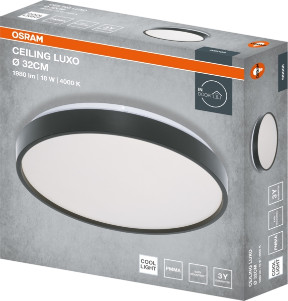 Світильник Osram Ceiling Luxo 18 Вт, 4000 К, чорний (4099854650789) фото 3