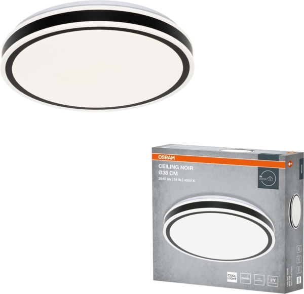 Світильник Osram Ceiling Noir 38 см, круглий, 24 Вт, 4000 К (4099854663628) фото 2