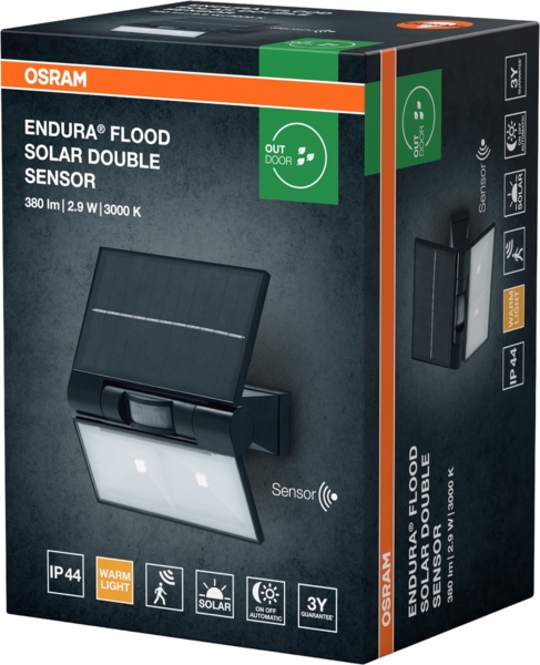 Прожектор автономний Osram Endura Style Solar Double 2.9Вт 3000К 380Лм IP44
чорний (4099854429453) фото 3 Прожектор автономний Osram Endura Style Solar Double 2.9Вт 3000К 380Лм IP44
чорний (4099854429453) фото 3