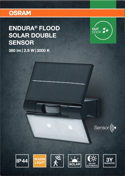 Прожектор автономний Osram Endura Style Solar Double 2.9Вт 3000К 380Лм IP44
чорний (4099854429453) фото 2 Прожектор автономний Osram Endura Style Solar Double 2.9Вт 3000К 380Лм IP44
чорний (4099854429453) фото 2