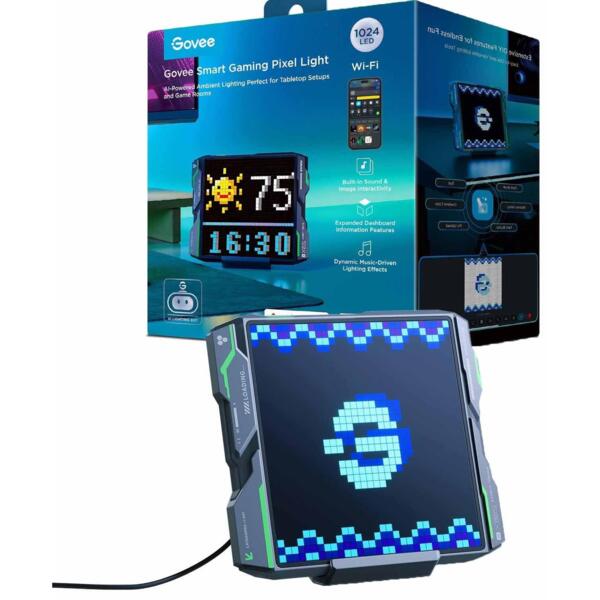 Піксельний екран Govee H8630 LED Gaming Pixel Light 32x32 Pixels, сірий
(H8630C81) 