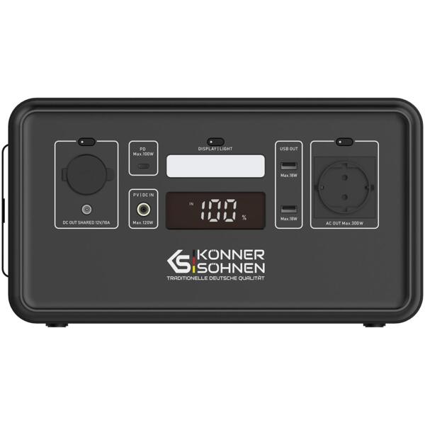 Портативна електростанція Konner&Sohnen KS 500PS, 500Вт (KS500PS) Портативна електростанція Konner&Sohnen KS 500PS, 500Вт (KS500PS)