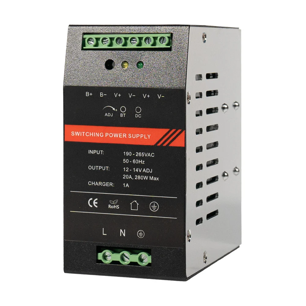 Джерело безперебійного живлення Kraft PSU-1220DIN з кріпленням на DIN-рейку 
