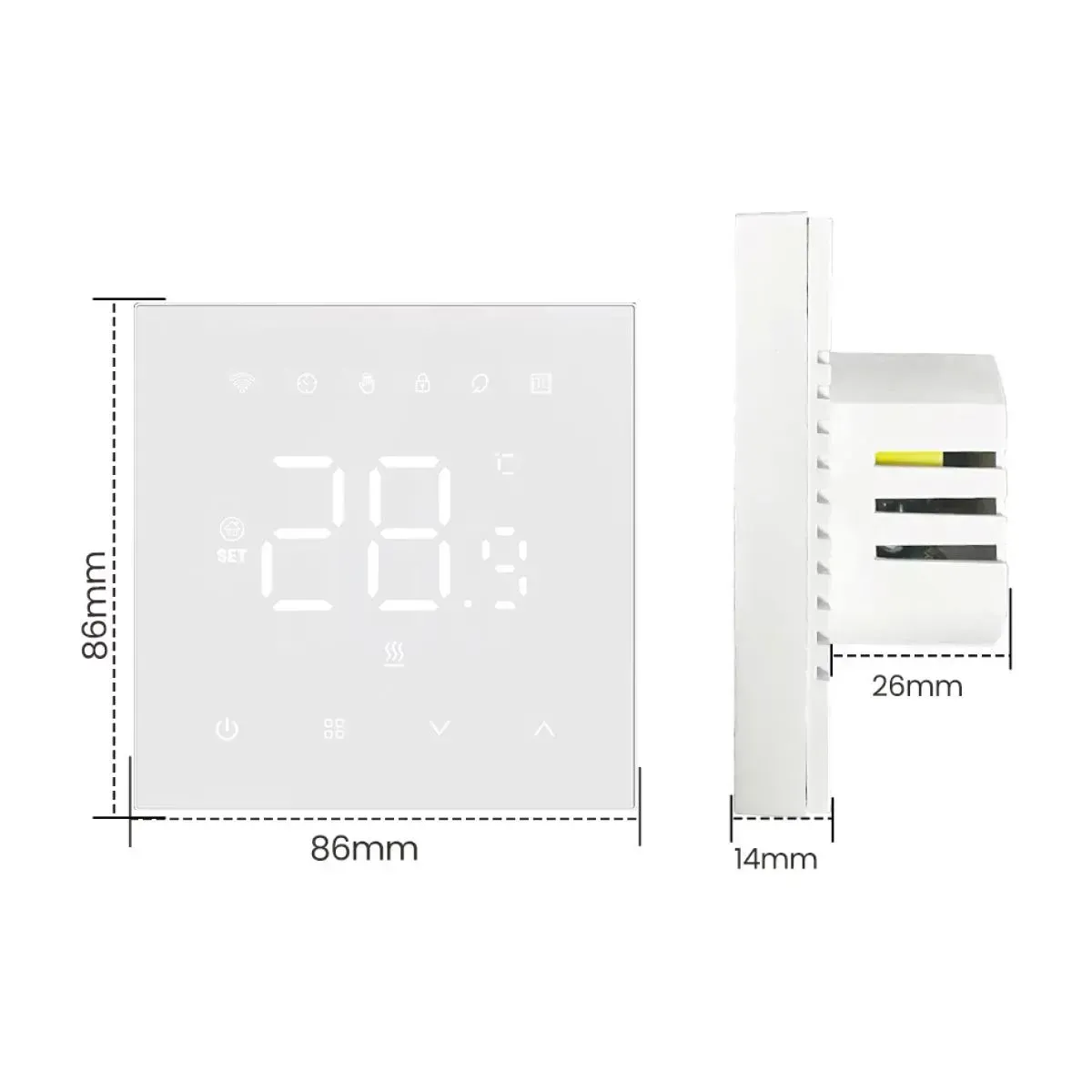 Терморегулятор NAVIN WT410 W-3А Wi-Fi, білий фото 5