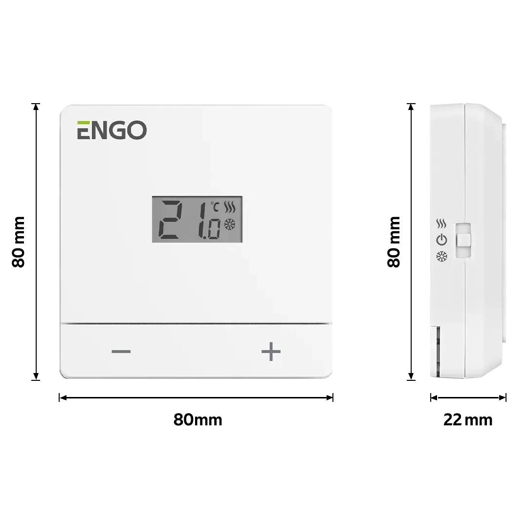 Дротовий добовий термостат Engo Controls EASYBATW 2хААА фото 2
