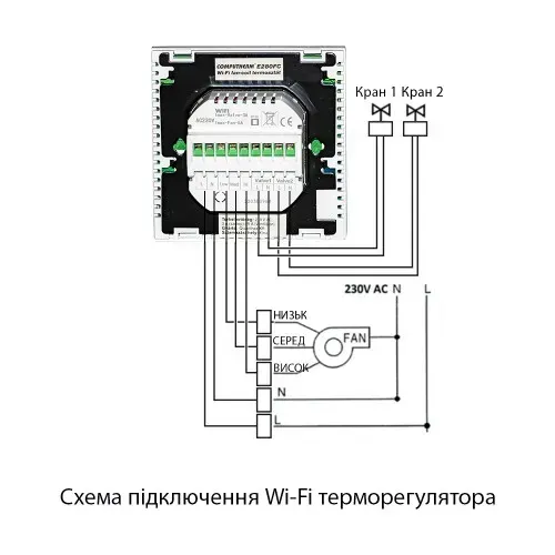 Wi-Fi терморегулятор для фанкойла COMPUTHERM E300FC фото 2