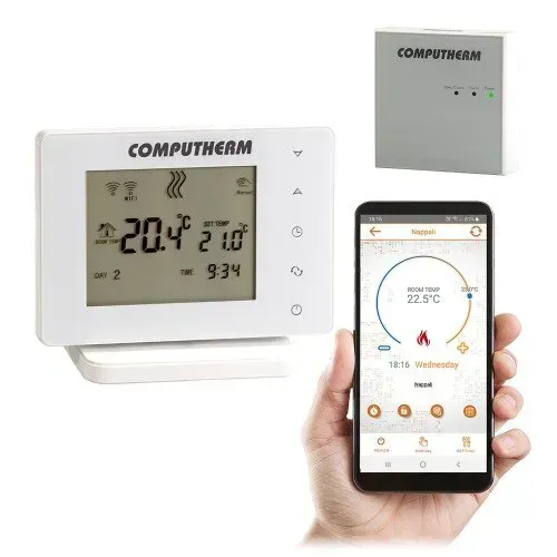 Бездротовий сенсорний Wi-Fi терморегулятор COMPUTHЕRM E400RF фото 2