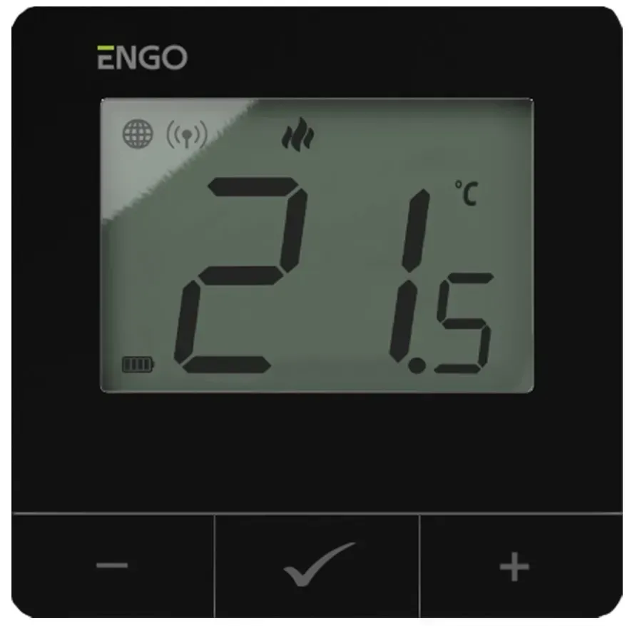 Інтернет-терморегулятор бездротовий Engo Controls E20i-B, Wi-Fi, чорний фото 3 Інтернет-терморегулятор бездротовий Engo Controls E20i-B, Wi-Fi, чорний фото 3