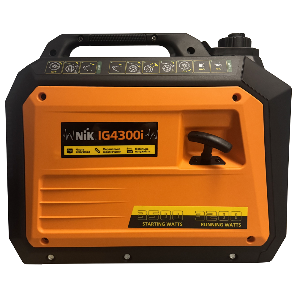 Інверторний бензиновий генератор NiK IG 4300i (3.2 - 3.5 кВт) 