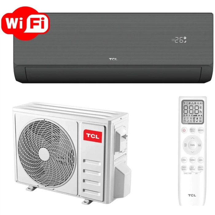 Кондиціонер TCL TAC-24CHSD/ZG41IHB Black HeatPump R32 WI-FI Кондиціонер TCL TAC-24CHSD/ZG41IHB Black HeatPump R32 WI-FI