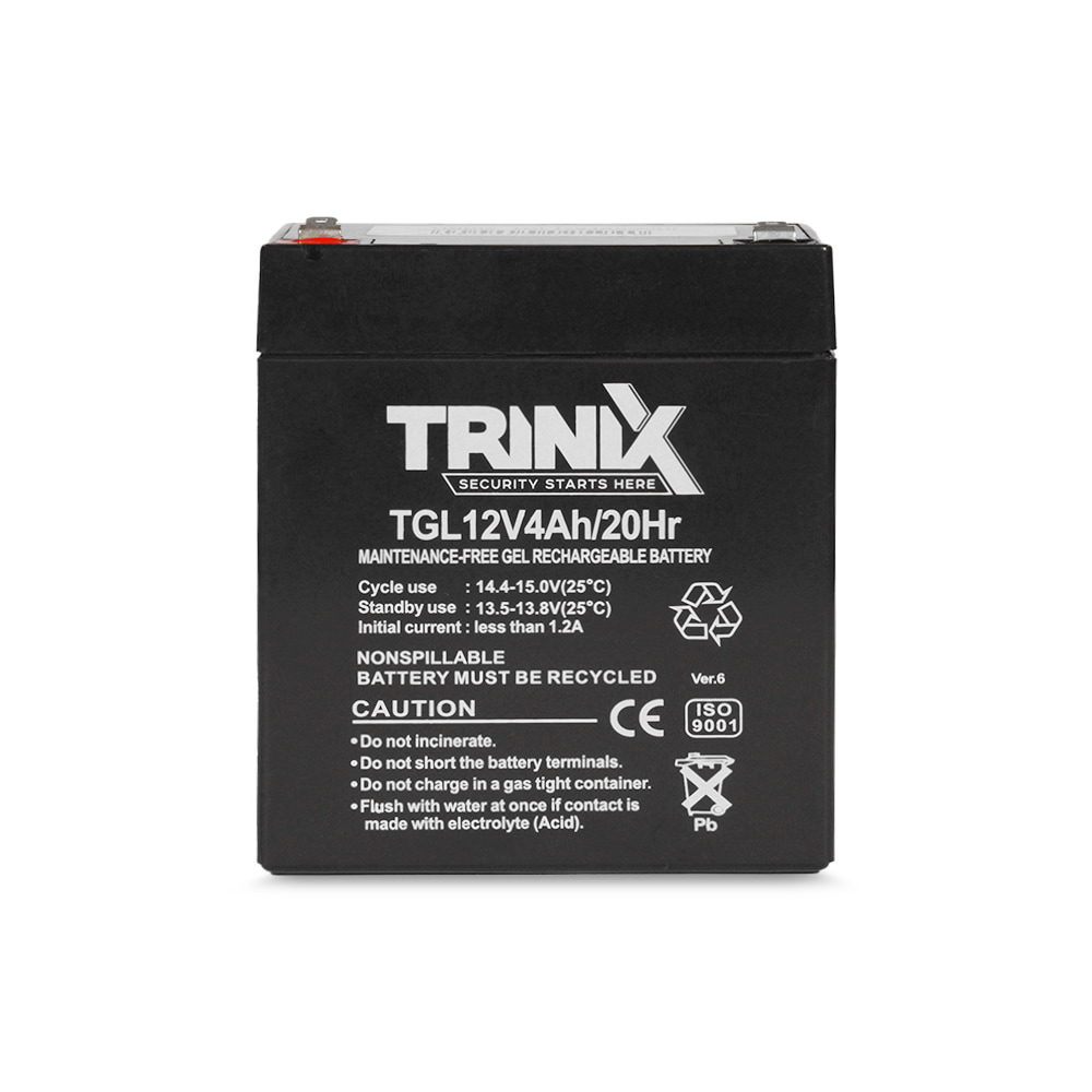 Акумуляторна батарея гелева 12В 4Аг Trinix TGL12V4Ah/20Hr GEL фото 2