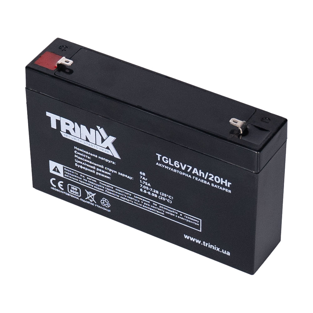 Акумуляторна батарея гелева 6В 7Аг Trinix TGL6V7Ah/20Hr GEL фото 2