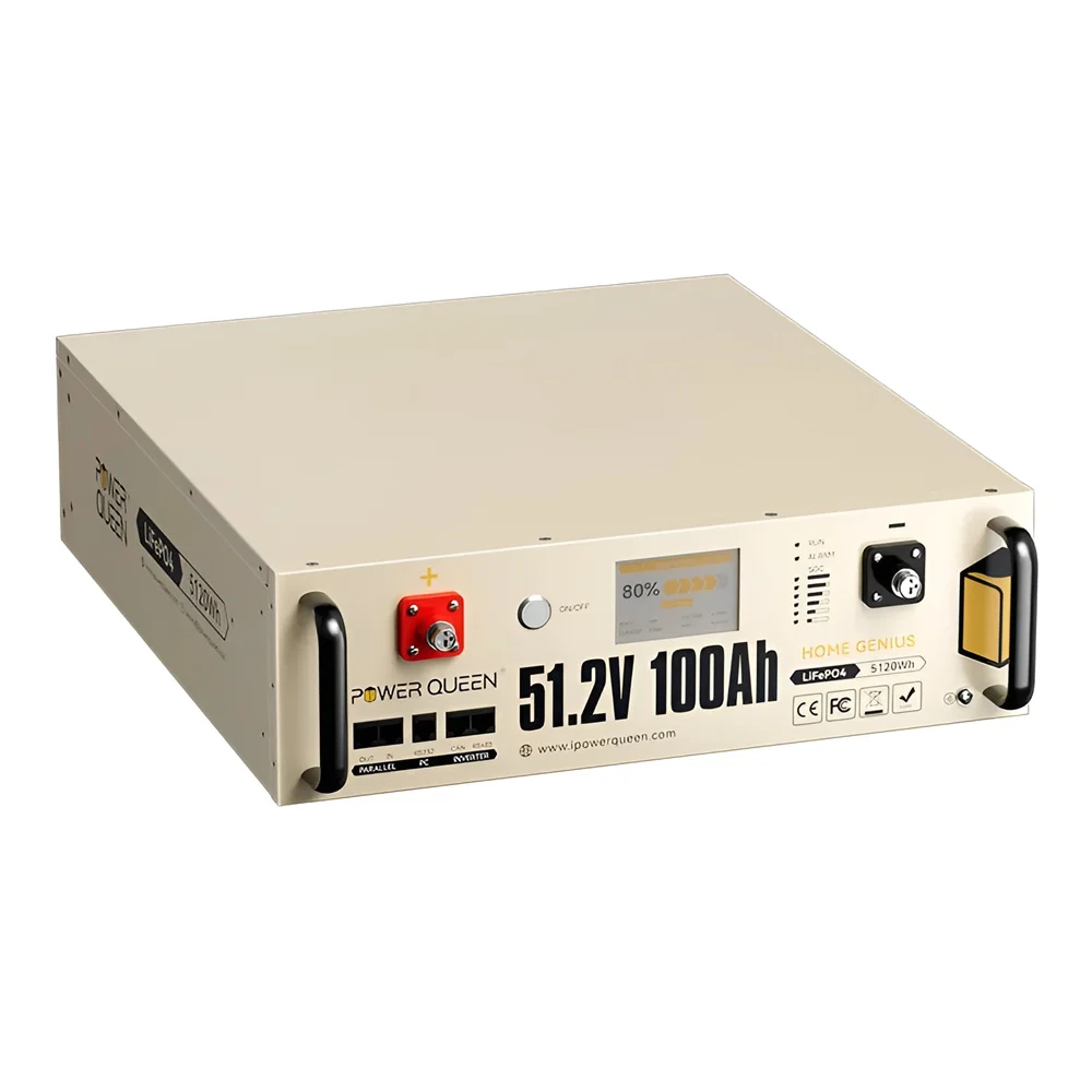 Акумуляторна батарея літій-залізо-фосфатна LiFePO4 51.2В 5120Вт*год Power Queen P51.2V100-100-COM-16-S3U монтаж в стійку 19" Акумуляторна батарея літій-залізо-фосфатна LiFePO4 51.2В 5120Вт*год Power Queen P51.2V100-100-COM-16-S3U монтаж в стійку 19"