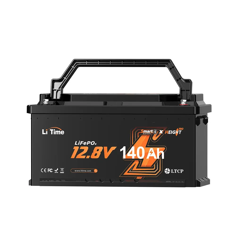 Акумуляторна батарея літій-залізо-фосфатна з Bluetooth 12.8В 140А*год LiFePO4 LiTime H190 L12V140-150-H190-BT-4-AC150 фото 2