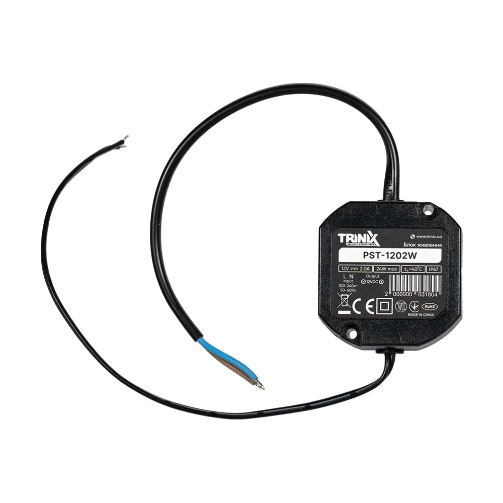 Блок живлення Trinix PST-1202W 12V/2A вологозахищений IP67 фото 3 Блок живлення Trinix PST-1202W 12V/2A вологозахищений IP67 фото 3
