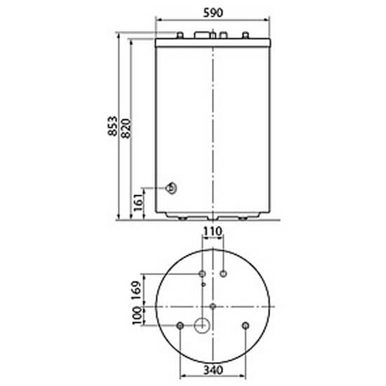 Бойлер непрямого нагріву Protherm FE 120/6 BM - стаціонарний фото 3