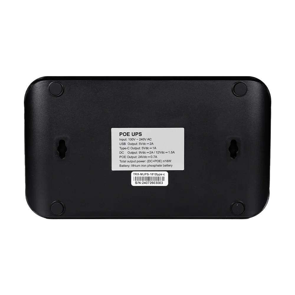 Джерело безперебійного живлення DC UPS Trinix TRX-MUPS-1812 Type-C (20000mAh LiFePo4) 5V/9V/12V/24V/PoE, LiFePo4 4*5Ah, для роутера і медіаконвертера фото 7