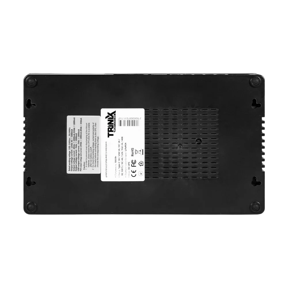 Джерело безперебійного живлення DC UPS Trinix TRX-MUPS-48100 Type-C (4*6000mAh LiFePo4) 5V/12V/24V/48V/52V/PoE, LiFePO4 4*6Ah, для роутера і медіаконвертера фото 8 Джерело безперебійного живлення DC UPS Trinix TRX-MUPS-48100 Type-C (4*6000mAh LiFePo4) 5V/12V/24V/48V/52V/PoE, LiFePO4 4*6Ah, для роутера і медіаконвертера фото 8