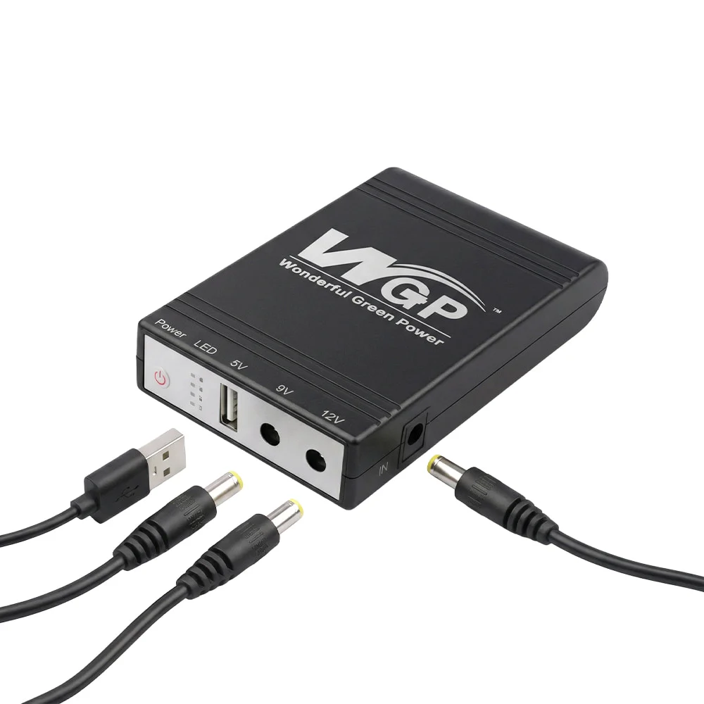 Джерело безперебійного живлення Mini UPS WGP UPS1032 10400mAh 5V/9V/12V, Li-ion 4*2.6Ah, для роутера та оптичного терміналу фото 8