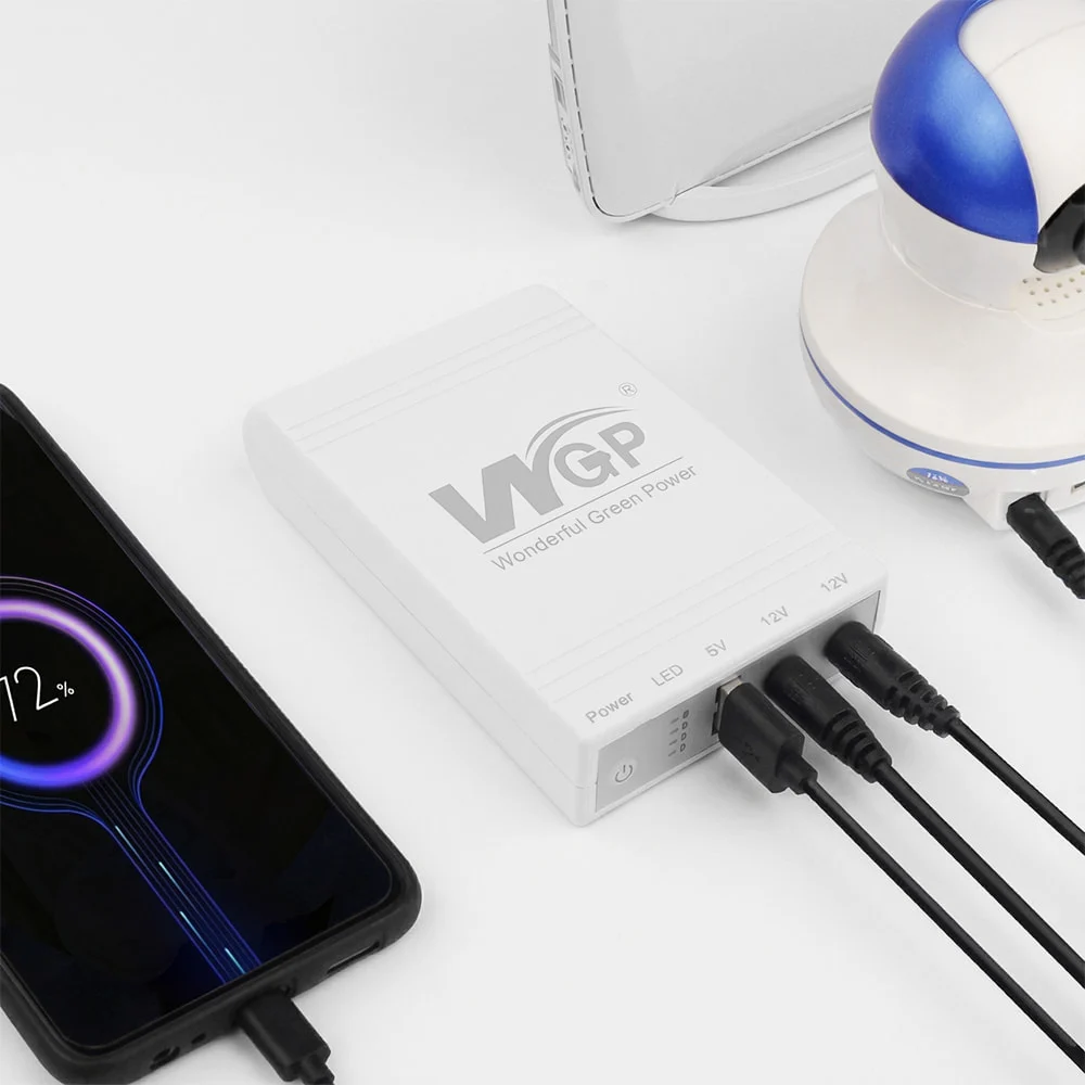 Джерело безперебійного живлення Mini UPS WGP UPS103C 20000mAh 5V/12V/12V, Li-ion 4*5Ah, для роутера та оптичного терміналу фото 9 Джерело безперебійного живлення Mini UPS WGP UPS103C 20000mAh 5V/12V/12V, Li-ion 4*5Ah, для роутера та оптичного терміналу фото 9